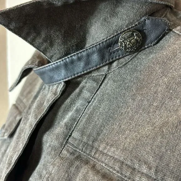 Peruvian connection Long line trench cargo military jacket brown size 2 - Picture 4 of 7